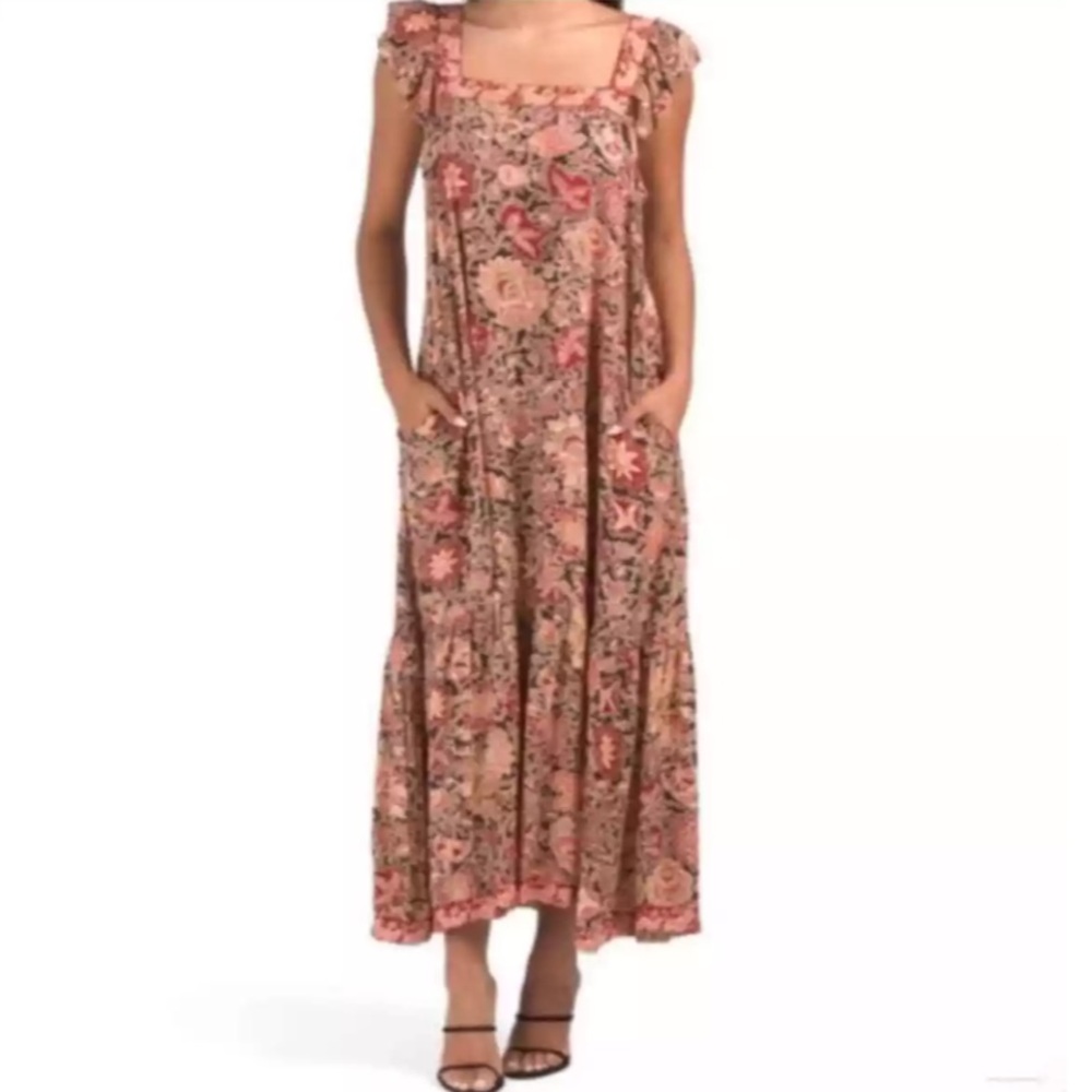 ANTHROPOLOGIE Love The Label Jaipur Maxi Dress